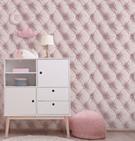 AH618103 Ella Blush Tufted Wallpaper