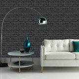 AH623007 Abner Black Brick Wallpaper