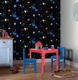 AH668100 Albert Black Cosmos Wallpaper