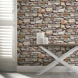 AH668901 Norman Neutral Stone Wallpaper