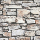 AH668901 Norman Neutral Stone Wallpaper