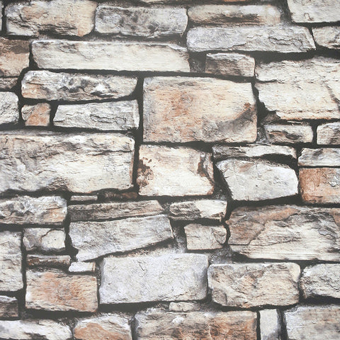 AH668901 Norman Neutral Stone Wallpaper