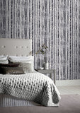 AH670200 Frosted Silver Winter Grove Wallpaper