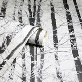AH670200 Frosted Silver Winter Grove Wallpaper