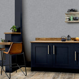 AH676007 Maisie Grey Linen Wallpaper