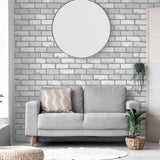 AH692201 Myron Dove Metallic Brick Wallpaper