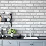AH692201 Myron Dove Metallic Brick Wallpaper
