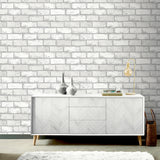 AH692201 Myron Dove Metallic Brick Wallpaper
