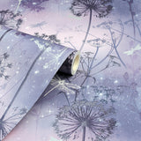 AH692306 Lena Purple Floral Wallpaper