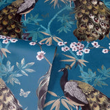 AH692505 Takara Teal Opulent Peacock Wallpaper
