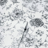 AH692507 Della Black Floral Trail Wallpaper