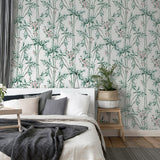 AH692509 Ayumi White Bamboo Wallpaper