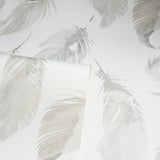 AH692601 Natsuko Metallic Feathers Wallpaper