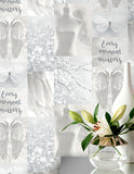 AH692800 Chou Light Grey Inspirational Wallpaper