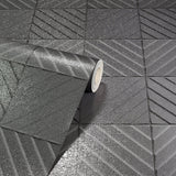 AH692809 Randall Dark Grey Geometric Wallpaper