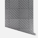 AH692809 Randall Dark Grey Geometric Wallpaper