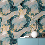 AH693404 Ursula Dark Blue Abstract Wallpaper