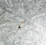 AH693901 Osgood Grey Marbled Wallpaper