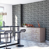 AH693903 Osgood Charcoal Marbled Wallpaper
