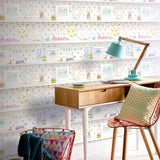 AH696004 Bonnie Multicolor Memento Wallpaper