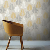 AH697800 Willis Mustard Palm Frond Wallpaper
