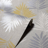 AH697800 Willis Mustard Palm Frond Wallpaper