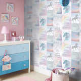 AH698300 Amalthea Pastel Unicorn Wallpaper