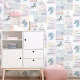 AH698300 Amalthea Pastel Unicorn Wallpaper
