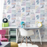 AH698300 Amalthea Pastel Unicorn Wallpaper