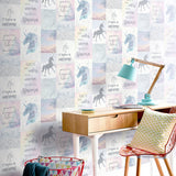 AH698300 Amalthea Pastel Unicorn Wallpaper