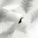 AH901705 Sussurro Grey Feathers Wallpaper