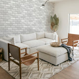 AH902009 Irving White Diamond Brick Wallpaper