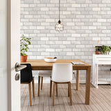 AH902009 Irving White Diamond Brick Wallpaper