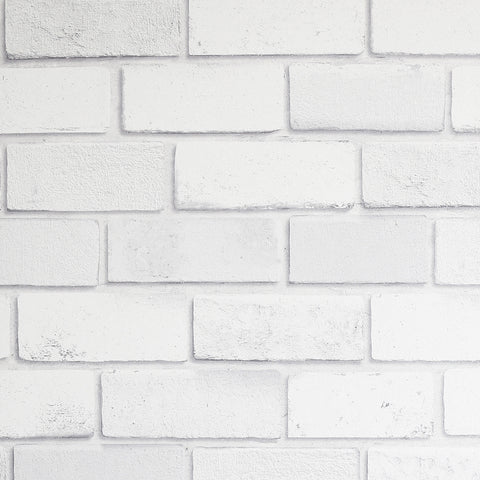 AH902009 Irving White Diamond Brick Wallpaper