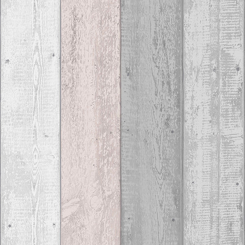 AH902809 Forrest Blush Wood Plank Wallpaper