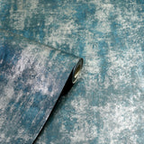 AH904005 Velour Teal Distressed Wallpaper