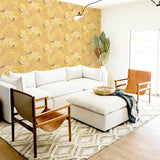 AH908002 Asuka Yellow Sparrow Forest Wallpaper