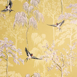 AH908002 Asuka Yellow Sparrow Forest Wallpaper