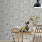 AH908105 Asuka Grey Sparrow Forest Wallpaper