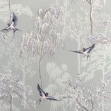 AH908105 Asuka Grey Sparrow Forest Wallpaper