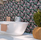 AH908308 Eliza Sea Green Palm Fronds Wallpaper