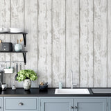 AH908501 Ambrose Grey Wood Plank Wallpaper