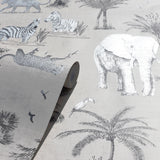 AH908902 Lionel Grey Safari Lagoon Wallpaper