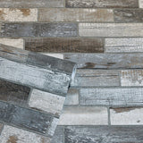 AH908908 Wallace Grey Wood Tile Wallpaper
