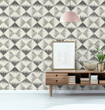 AH909401 Reuben Grey Ikat Wallpaper