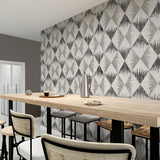 AH909401 Reuben Grey Ikat Wallpaper