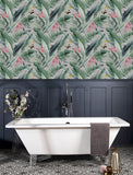 AH909404 Miriam Grey Tropical Wallpaper