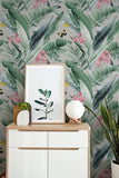 AH909404 Miriam Grey Tropical Wallpaper