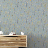 AH909503 Mayumi Yellow Birch Grove Wallpaper