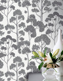 AH909505 Blanche Silver Trees Wallpaper